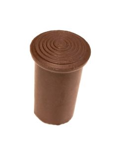 Rubberdop voor wandelstok bruin 16 mm